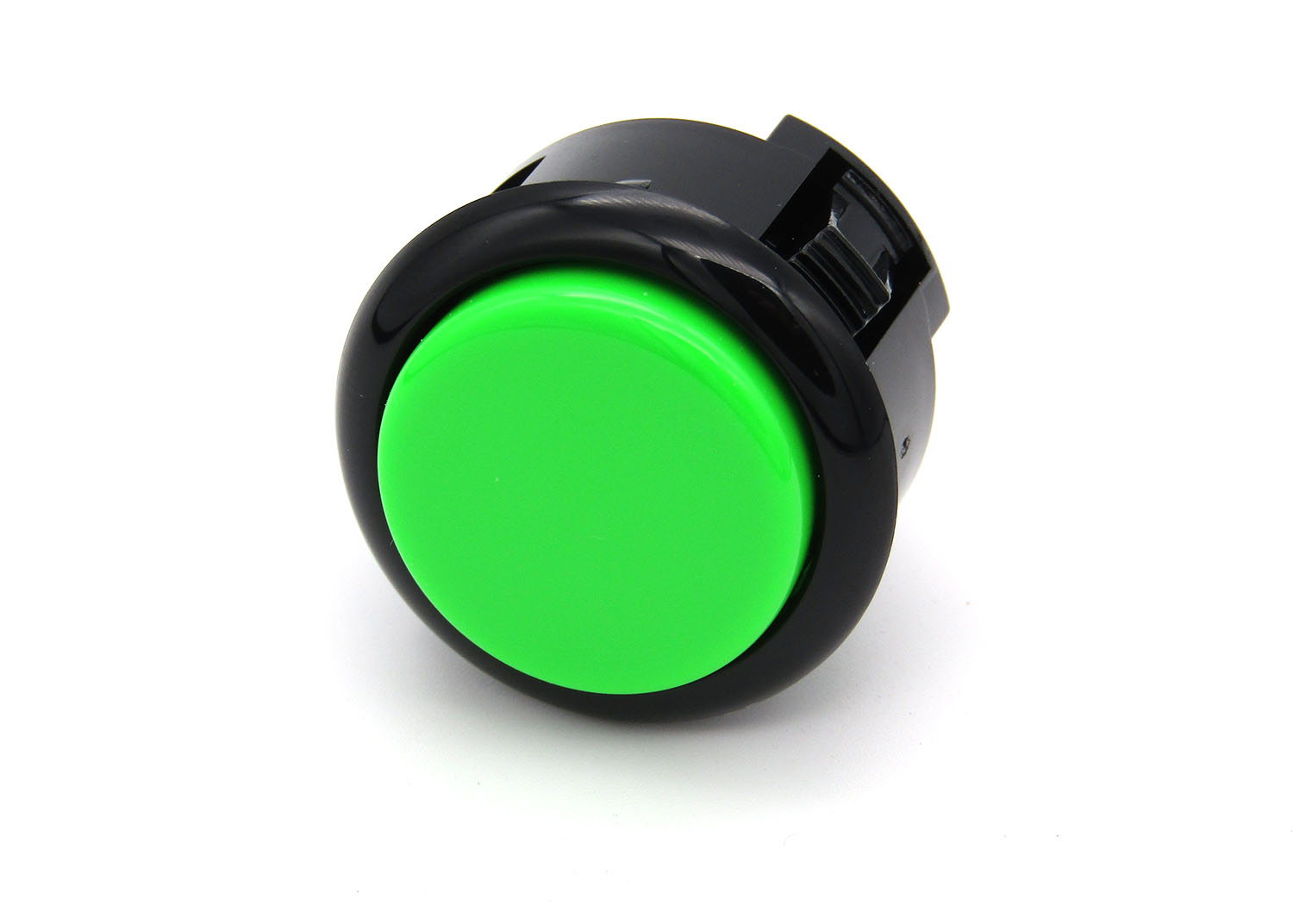 Sanwa OBSF 30mm Pushbutton - Green with Black Bezel